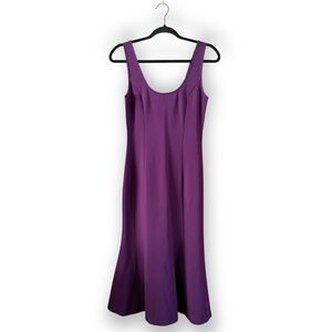 L'agence Bisous Flared Sleeveless Midi Dress Purple Plum NWT Size XS Flounce